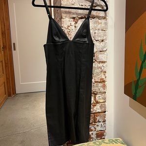 T by Alexander Wang lamb skin leather minidress sz 2 Like New